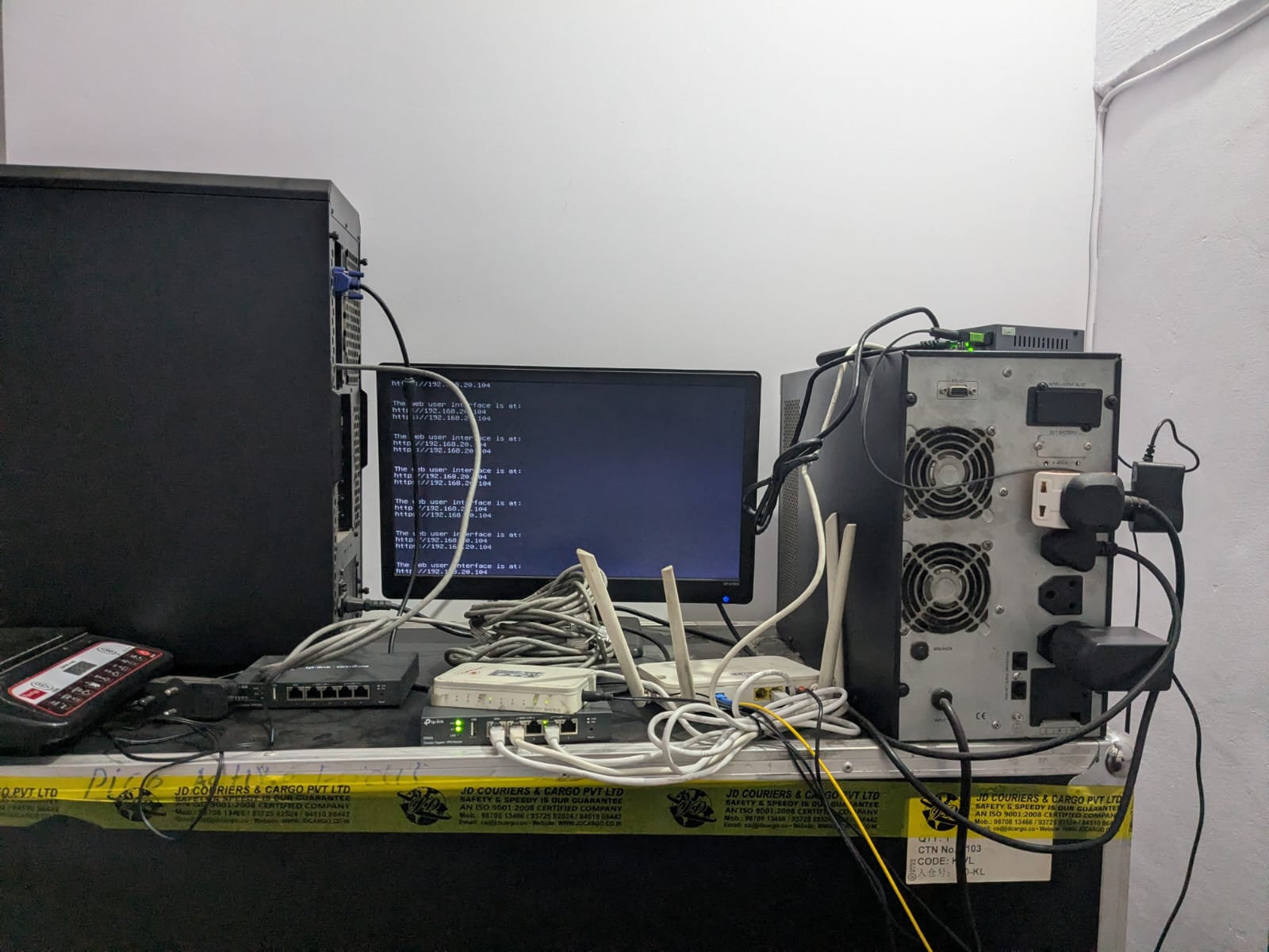 Network diagram or server rack showing optimized IT infrastructure.